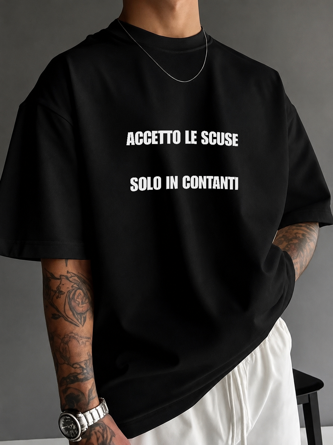i only accept apologies in cash • white | black • relaxed tee • unisex • in 4 languages