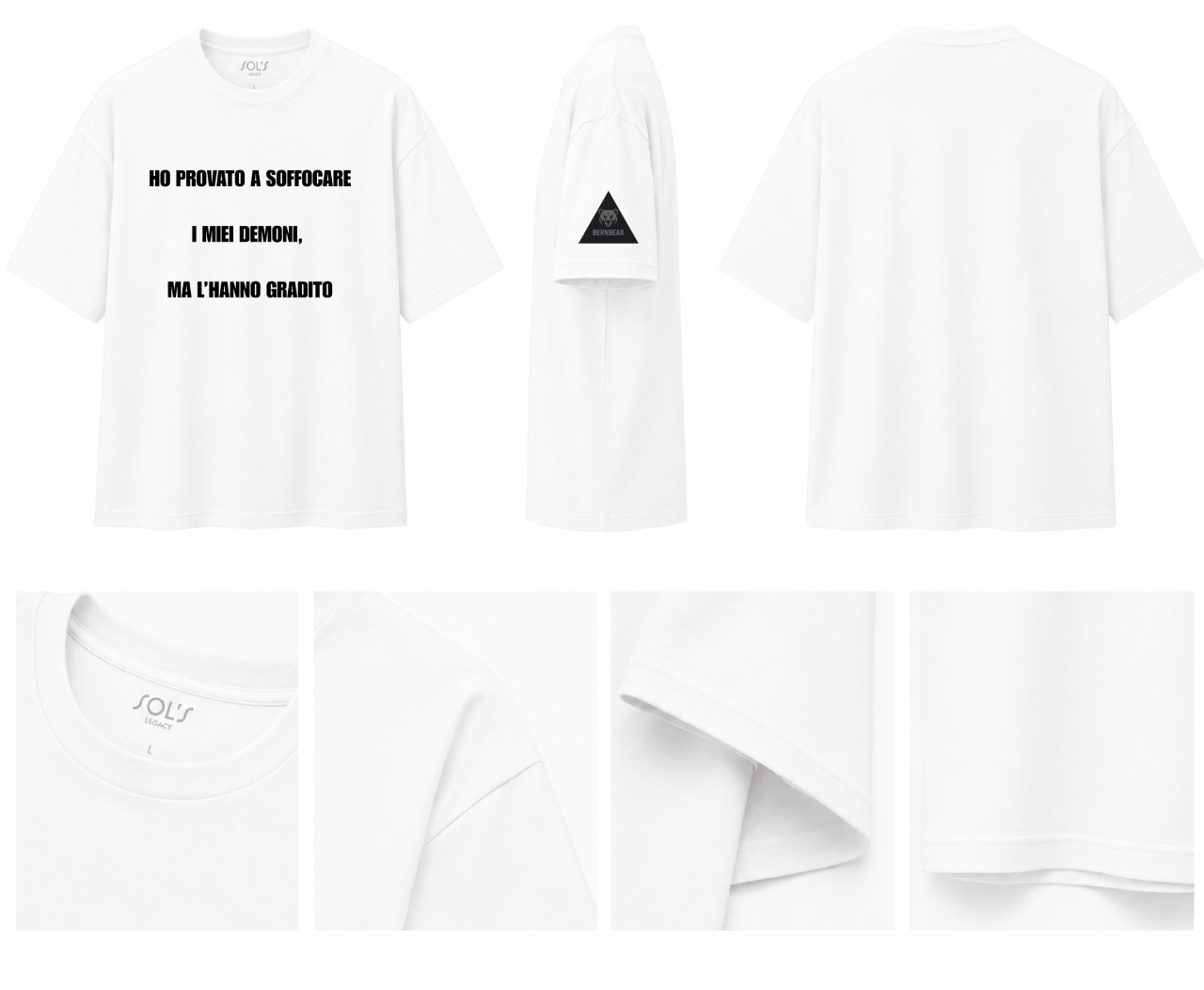 i tried to choke my demons, but they liked it  • white | black • relaxed tee • unisex • in 4 languages