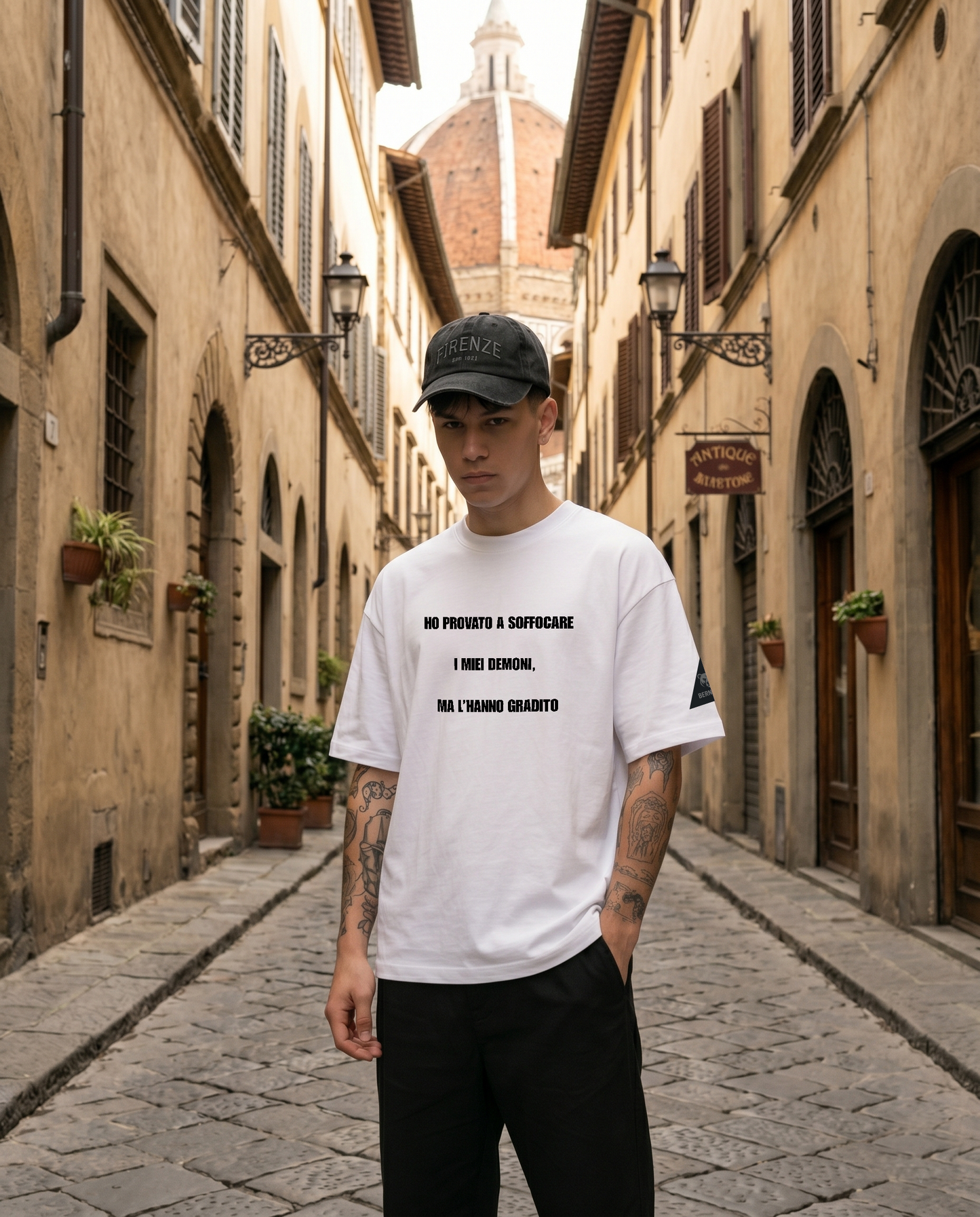 i tried to choke my demons, but they liked it  • white | black • relaxed tee • unisex • in 4 languages